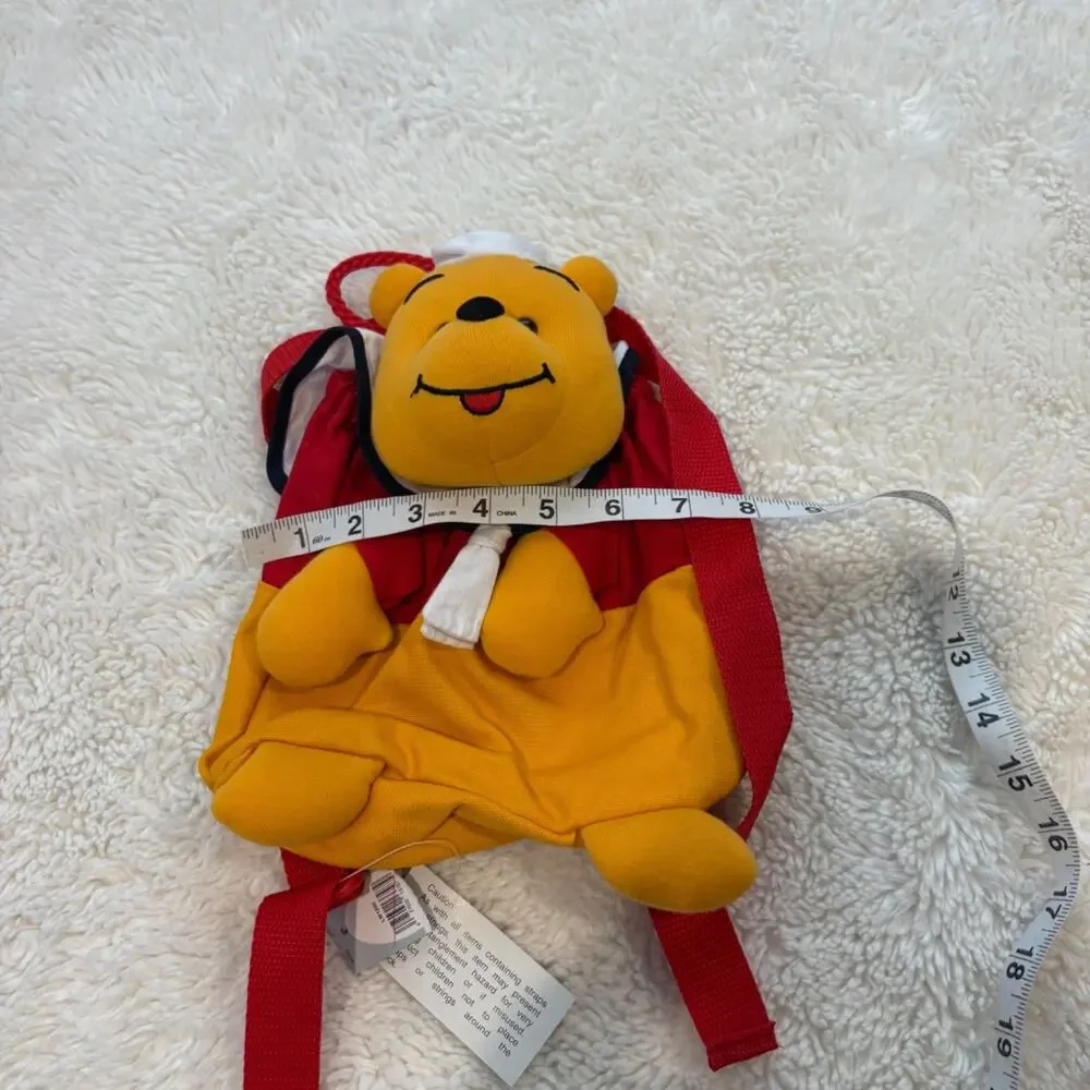 NWT VTG 90s Disney Winnie the Pooh Plush Backpack Vacation Resort Summer Casual